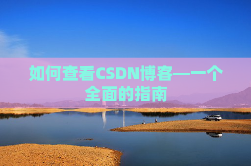 如何查看CSDN博客—一个全面的指南